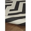 Linon Indoor Outdoor Machine Washable Kona Area 7'x9' Rug in Ivory and Black