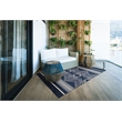 Linon Indoor Outdoor Machine Washable Danton Accent 3'x5' Rug in Navy