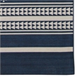 Linon Indoor Outdoor Machine Washable Danton Accent 3'x5' Rug in Navy