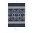 Linon Indoor Outdoor Machine Washable Danton Accent 3'x5' Rug in Navy