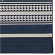 Linon Indoor Outdoor Machine Washable Danton Area 7'x9' Rug in Navy and Ivory