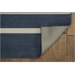 Linon Indoor Outdoor Machine Washable Danton Area 7'x9' Rug in Navy and Ivory