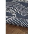 Linon Indoor Outdoor Machine Washable Danton Area 7'x9' Rug in Navy and Ivory