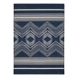 Linon Indoor Outdoor Machine Washable Danton Area 7'x9' Rug in Navy and Ivory