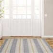 Linon Indoor Outdoor Machine Washable Alfie Accent 3'x5' Rug in Ivory and Blue