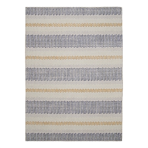 Linon Indoor Outdoor Machine Washable Alfie Accent 3'x5' Rug in Ivory and Blue