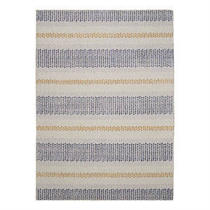 linon indoor outdoor washable alfie polyester area 7'x9' rug in ivory and blue