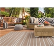 Linon Indoor Outdoor Machine Washable Sydney Area 7'x9' Rug in Tan and Ivory