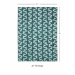 Linon Indoor Outdoor Machine Washable Montane Area 7'x9' Rug in Aqua Blue