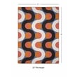 Linon Indoor Outdoor Machine Washable Adira Area 7'x9' Rug in Orange and Pink