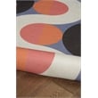 Linon Indoor Outdoor Machine Washable Adira Area 7'x9' Rug in Orange and Pink