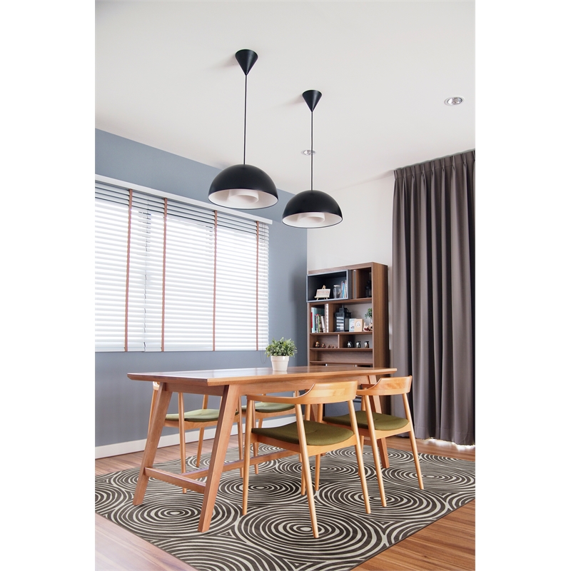 Linon Indoor Outdoor Machine Washable Dana Area 7'x9' Rug in Ivory and Brown