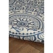 Linon Indoor Outdoor Machine Washable Doria Area 7'x9' Rug in Smoke Gray