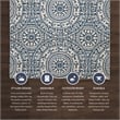 Linon Indoor Outdoor Machine Washable Doria Area 7'x9' Rug in Smoke Gray