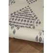 Linon Indoor Outdoor Machine Washable Ezili Area 7'x9' Rug in Ivory and Brown
