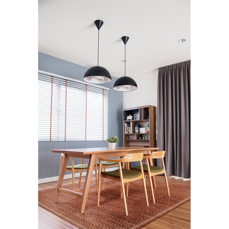 Linon Indoor Outdoor Machine Washable Hama Area 7'x9' Rug in Orange and Ivory