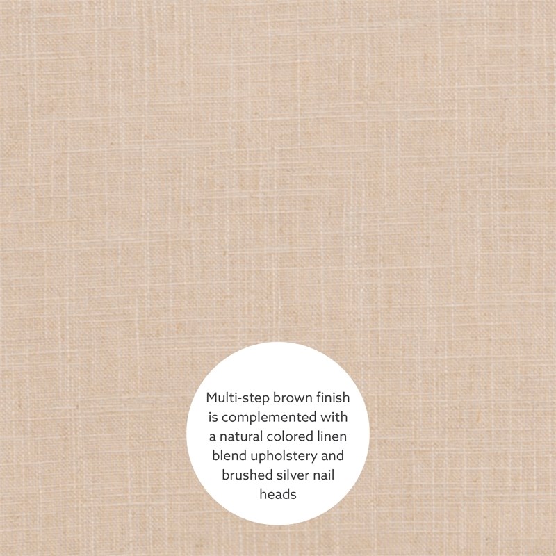 Linon Claridge Three Piece Bar Dining Set Padded Seats in Natural Brown Wood