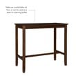 Linon Claridge Wood Three Piece Bar Dining Set Padded Seats in Rustic Brown