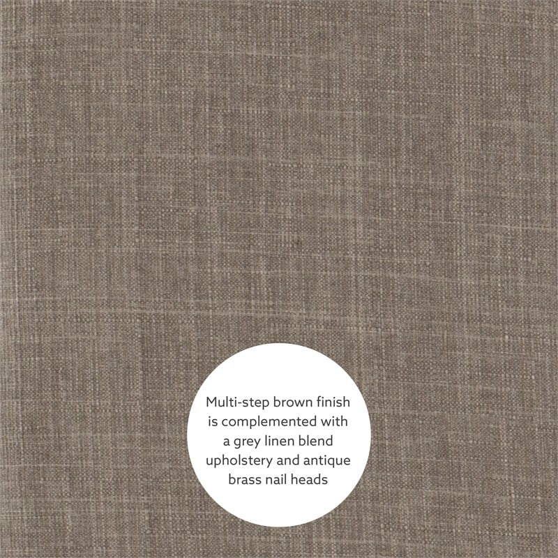 Linon Claridge Wood Three Piece Bar Dining Set Padded Seats in Rustic Brown