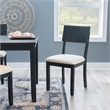 Linon Jordan Wood Set of Two Dining Chairs in Dark Charcoal Gray