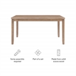 Linon Jordan Wood Dining Table in Washed Gray