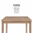 Linon Jordan Wood Dining Table in Washed Gray