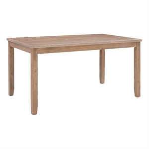 linon jordan wood dining table in washed gray