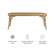 Linon Dallas Bentwood Bench with Natural Rattan Seat in Rustic Brown