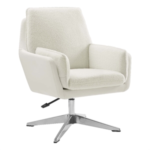 Linon Vivian Metal Swivel Chair in White