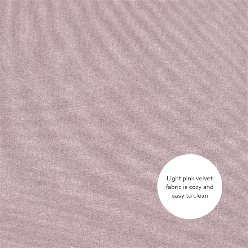 Linon Mavis Accent Chair Upholstered in Blush Pink Velvet with Gold Metal Legs