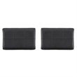 Linon Claridge Wood Set of Two Bar Stools Faux Leather Seats in Black