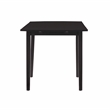 Linon Ervin Square Space Saving Drop Leaf Table in Black Painted Rubberwood