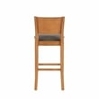 Linon Chase Wood Upholstered Seat Commercial Set of Two Barstools in Brown