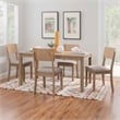 Linon Jordan Wood Set of Two Dining Chairs in Washed Gray