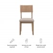 Linon Jordan Wood Set of Two Dining Chairs in Washed Gray