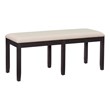 Linon Jordan Wood Backless Bench in Dark Charcoal Gray