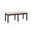 Linon Jordan Wood Backless Bench in Dark Charcoal Gray