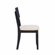 Linon Jordan Six Piece Upholstered Dining Set in Rustic Charcoal Gray Wood