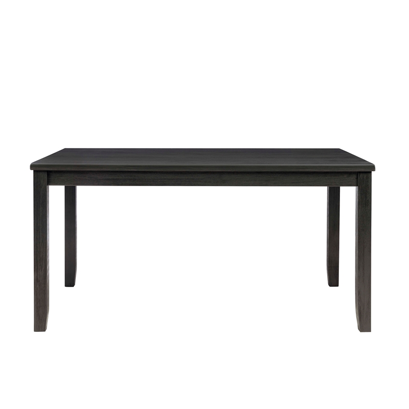Linon Jordan Six Piece Upholstered Dining Set in Rustic Charcoal Gray Wood