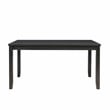 Linon Jordan Six Piece Upholstered Dining Set in Rustic Charcoal Gray Wood