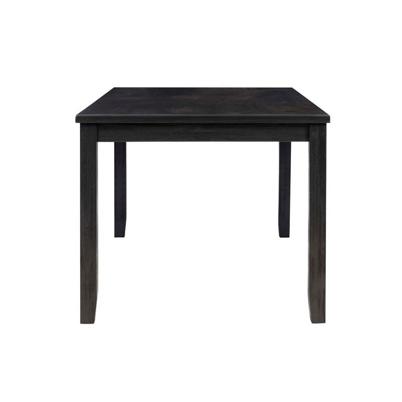 Linon Jordan Six Piece Upholstered Dining Set in Rustic Charcoal Gray Wood