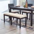 Linon Jordan Six Piece Upholstered Dining Set in Rustic Charcoal Gray Wood