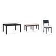 Linon Jordan Six Piece Upholstered Dining Set in Rustic Charcoal Gray Wood