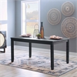 Linon Jordan Wood Dining Table in Dark Charcoal Gray