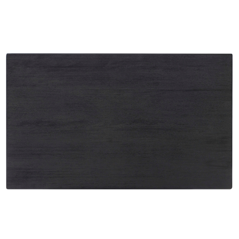 Linon Jordan Wood Dining Table in Dark Charcoal Gray