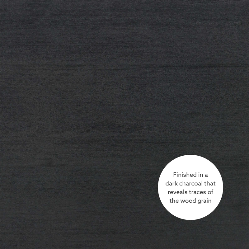 Linon Jordan Wood Dining Table in Dark Charcoal Gray