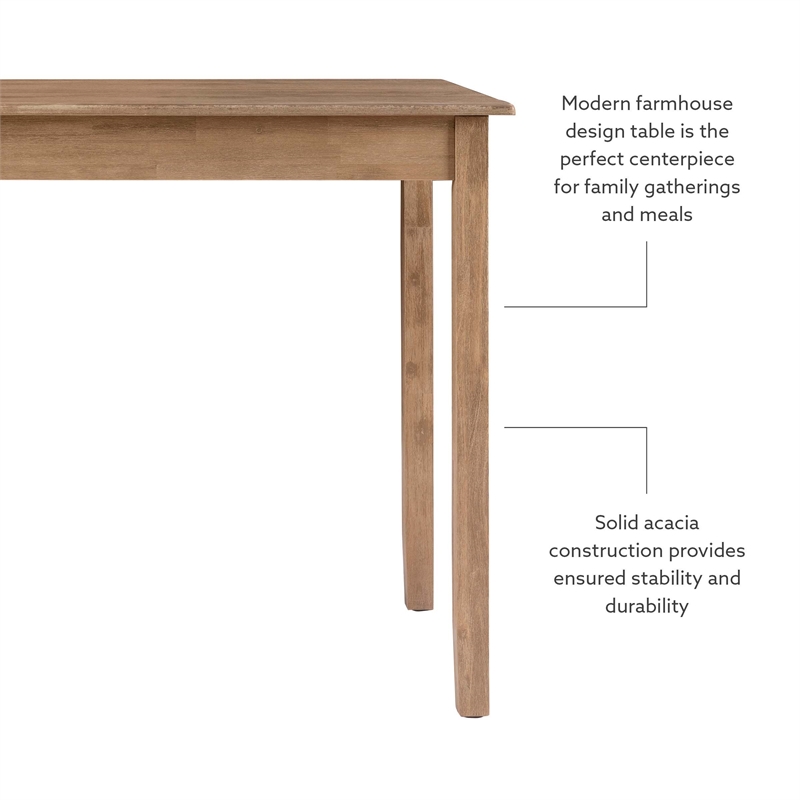 Linon Jordan Wood Tavern Table in Washed Gray