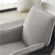Linon Stella Faux Leather/Sherpa Swivel Rolling Office Chair in Gray & Black