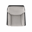 Linon Stella Faux Leather/Sherpa Swivel Rolling Office Chair in Gray & Black