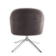 Linon London Upholstered Steel Leg Swivel Accent Chair in Gray Fabric